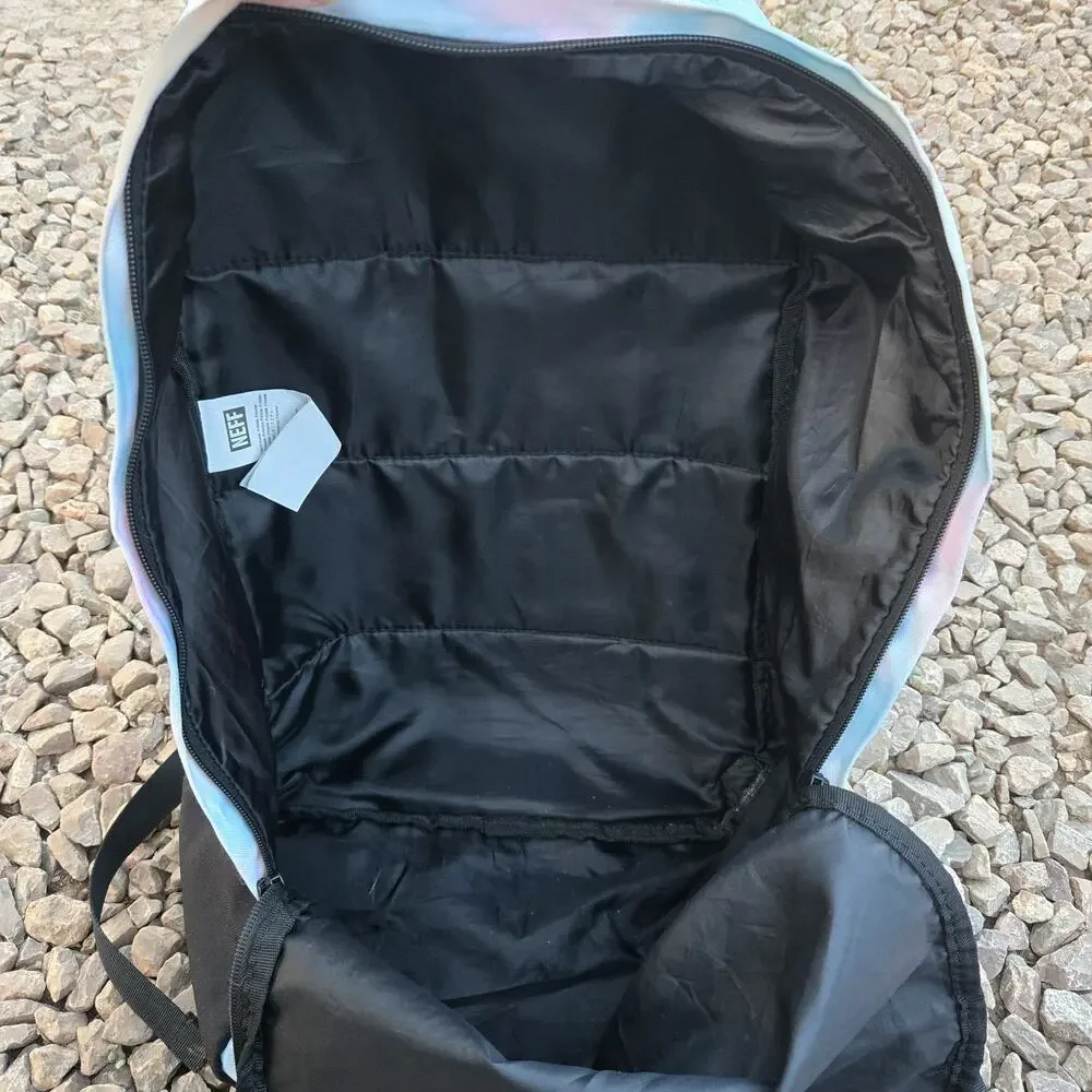 Neff Backpack Tie Dye Pastel Bag Travel Carry On School Hiking Zip Pockets‎